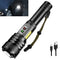 LED Flashlight XHP160,Rechargeable Torch 20000 High Lumens,Super Bright Type-C Fast Charging Torches,9 Modes Zoomable IPX67 Waterproof Flash Light with COB Side Light for Emergencies,Hiking,Camping