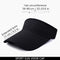 Ginojex Sports Sun Visor Cap Golf Baseball Beach Summer UV Protection Unisex Hat Adjustable Breathable Empty Top - Black