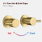 Decaura Watermark Shower Mixer Taps 1/4 Turn Twin Hand Levers Hot Cold Shower Valve Kits Bathtub Faucet Solid Brass Brushed Gold