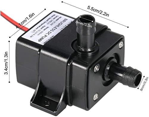 LEDGLE Mini Submersible Water Pump (240L/H, 3.6W), Electric Brushless Fountain, Powerful Water Pumps Ultra-Quiet, Dual-Purpose Design for Aquariums, Fish Tank, Hydroponics, Aquaponics, Ponds