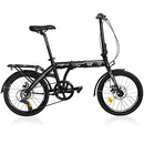 CyclingDeal Folding Bike Foldable Bicycle with 7 Speed Shimano Gears 20-inch Aluminium Wheels Easy Folding City Bicycle with Disc Brake, Rear Carry Rack, Front and Rear Fenders