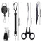 Skylety 8 Pieces Fly Fishing Tools Accessories Include 4 in 1 Fly Line Clipper Black Knot Tyer Fishing Line Nipper Fishing Hook Remover Forcep Retractors Keychains and Fishing Lanyard for Anglers
