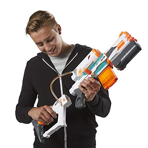 Hasbro NERF Modulus - Tri Strike Blaster inc Barrel Extension, Missile Launcher, 14 official Elite Darts & 1 Missile - Kids Toys & Outdoor games - Ages 8+