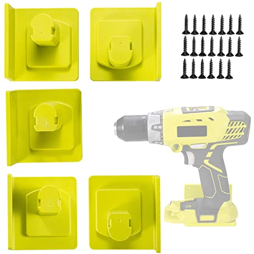 5 Packs Tool Holder Dock Mount for Ryobi 18V Drill Tools Holder Hanger