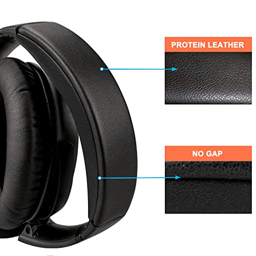 SOULWIT Replacement Headband Pad Kit for Bose QuietComfort 45 (QC45)/QuietComfort SE(QC SE) Headphones, Easy DIY Installation (Black)