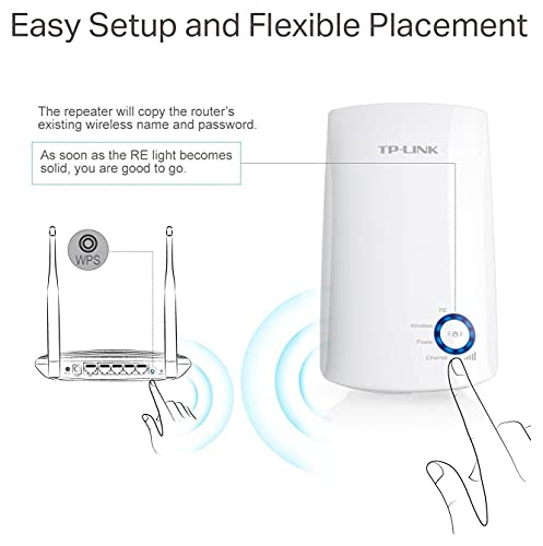 TP-Link TL-WA850RE N300 Universal Range Extender, Broadband/Wi-Fi Extender, Wi-Fi Booster/Hotspot with 1 Ethernet Port, Plug and Play, Built-in Access Point Mode, UK Plug, White (UK Version)