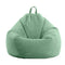 Stuffed Animal Storage Bean Bag Chair Cover for Kids Room Soft Corduroy Stuffable Zipper Storage Beanbag for Organizing Children Plush Toys (NO Filler),Fruit Green,100X120CM