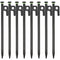 10 Pack Tent Stakes Heavy Duty Metal Tent Pegs for Camping Steel Tent Stakes 8 inch Unbreakable and Inflexible Camping Stakes for Outdoor Camping Canopy and tarp Suitable For High Winds and All Kinds of Ground 8pc Outdoor Metal Stakes with Storage Bag