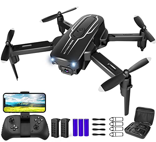 Mini Drone with Camera for Adults Kids - 1080P HD FPV Camera Drones with 90¡ã Adjustable Lens, Gestures Selfie, One Key Start, 360 Flips, Toys Gifts RC Quadcopter for Boys Girls with 2 Batteries