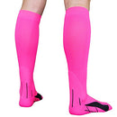 Meister Graduated 20-25mmHg Compression Running Socks for Shin Splints (Pair) - Pink - Small