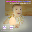 ZCMLED Egg Night Light for Baby, Nursery Lamp with 8 Colors Changing Mode & Dimming Function,Warm White Baby Sleeping,Rechargeable Baby Night Light with 1 Hour Timer&Touch Control, Up to 100H