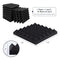 Hertber-24 Pack Acoustic Panels Sound Proof Foam 12 x 12 x 2 Inches Acoustic Foam Pyramid Black Sound Panels For Wall Sound Absorbing
