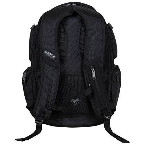 KENNETH COLE 5708145 Cole Reaction Pack-of-All-Trades' Multi-Pocket 17.0” Laptop & Tablet Business Travel Backpack, Black, One Size