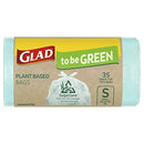 Glad To Be Green Plant Based Bags, 35 Wavetop Tidy Bags, Small Size Fits 18L Bin, 35 Count