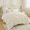 PU MEI Luxury Faux Fur Rabbit Fur Throw Blanket White 60"*80",Soft Plush Reversible Sherpa Blankets,Twin Fuzzy Elegant Blanket Thick Throws for Bed,Comfy Bedding Accent Blankets for Sofa Couch Chair