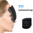 3D Sleep Mask for Men Women, Upgraded Contoured Cup Sleeping mask Blindfold, Block Out Light, Eye mask with Adjustable Strap,Soft and Breathable for Nap/Yoga/Traveling (Black)