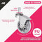 AXL Office Chair Caster Wheels Replacement Heavy Duty with Rollerblade Style (Soft Rubber) - Safe for Hardwood Floors Carpet Desk Floor Mat - 2.5 Inch Chrome /Grey Clear Wheel Universal Fit