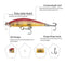 WANBY Fishing Lures Proven Explosive Color Special Minnow Swimbait Vibrating Jigging Freshwater Saltwater Fishing Lures with Hook Fishing Tackle for Trout Bass Salmon