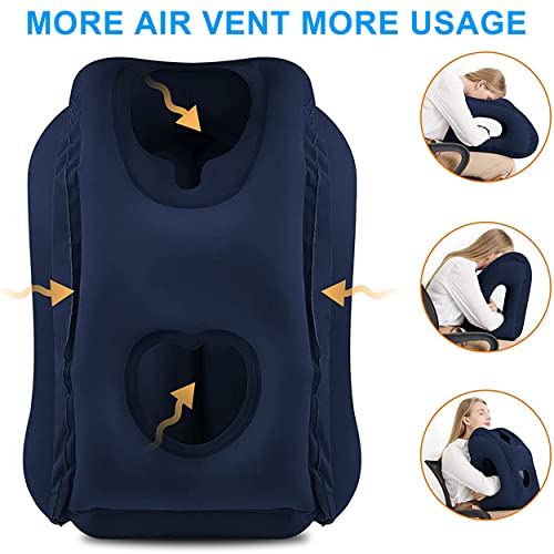 Inflatable Travel Pillow,Multifunction Travel Neck Pillow For Airplane To  Avoid Neck And Shoulder Pain,Support