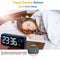 【Upgraded】Digital Alarm Clock with Large Led Temperature Display, Portable Alarm Clock Digital, Snooze Time, Four-Level Adjustable Brightness Dimmer, 13 Music USB Charging Ports for Table Bedroom