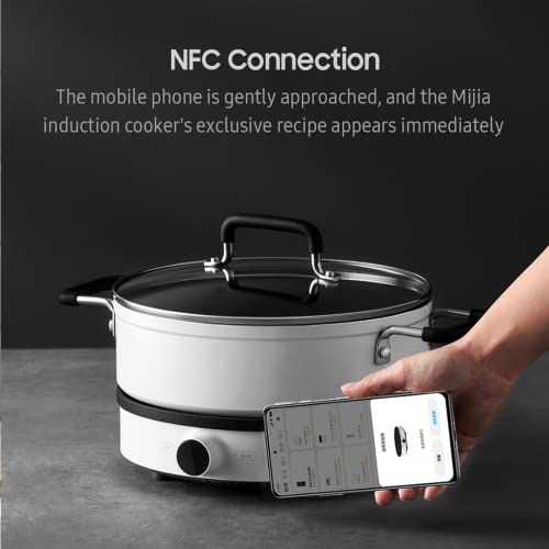 Xiao Mi MIJIA Portable Induction Cooktop, 2100W Sensor Touch Electric Induction Cooker Cooktop with LED Display, 10 Power Setting, Countertop Burner for home Cooking