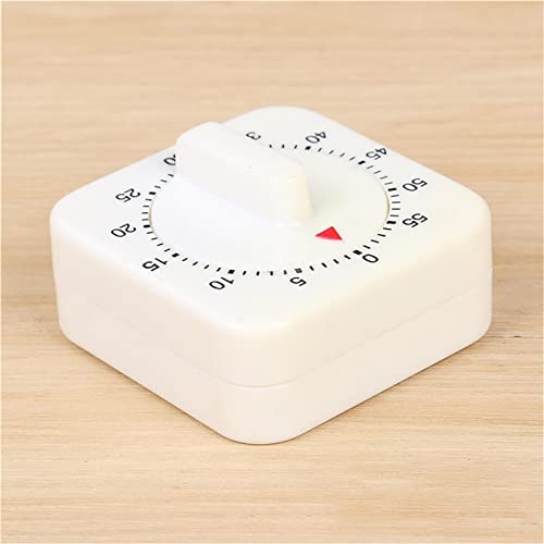 Wind Up Timer | 60-Minute Mechanical Square Timer for Kids with Alarm Reminder,Multifunctional Mechanical Timer Silent Timer for Cooking Baking