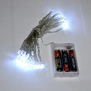 40 Cool White LED Lights Clear Cable Battery Operated Fairy String Christmas Tree Wedding Party Birthday Garden Party Window Decorations