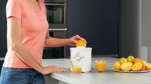 Braun Household TributeCollection Citrus Juicer CJ 3050 WH, Electric Juicer with Start & Stop Technology, Direct Serve, Protection Lid Included, 60W, White