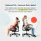 ErgoTune Supreme Ergonomic Office Chair - Adjustable Backrest Desk Chair, Lumbar Support, Headrest, 5D Armrests - High Back Breathable Durable Mesh Recline (Charcoal Black)