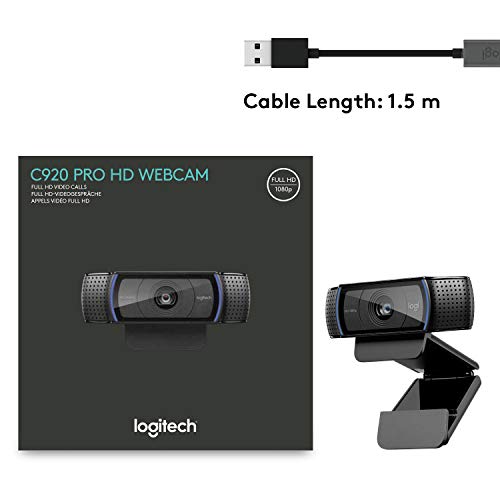 LOGITECH C920 HD Pro Webcam FHD 1080p/H.264/Autofocus/15MP LS-> VILT-C922