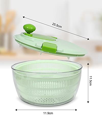 Avitong Salad Spinner,Easy to Clean Lettuce Spinner with Bowl, Vegetable Washer Dryer Dishwasher Safe Ideal for Vegetables and Fruits, BPA Free,4L