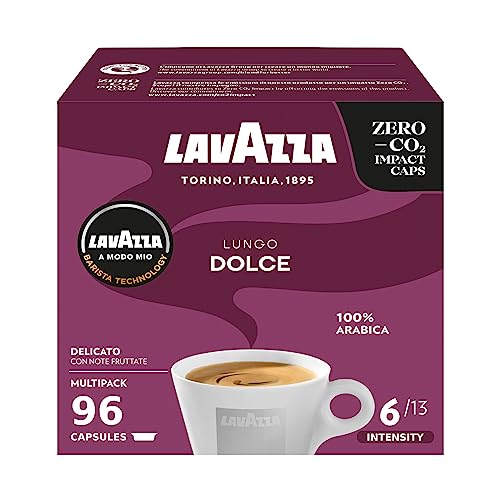 Lavazza A Modo Mio Lungo Dolce Coffee Capsules - 96 Pods