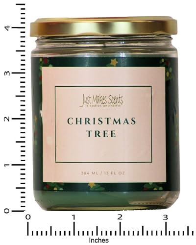 Christmas Tree Scented Blended Soy Candle (12 oz) by Just Makes Scents