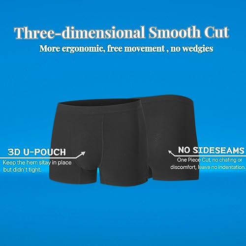 Cimic 5 Pack Men's Boxer Briefs Soft Comfortable Quick Dry Breathable Anti Chafe Moisture Wicking Multipack Underwear for Men(AU-CM-NK01-BlackNavyGreyWineRedBrown-M)