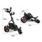Electric Golf Trolley Foldable Push Golf Buggy Cart 3 Wheel 3 Distance Control LED Display- Black & Red