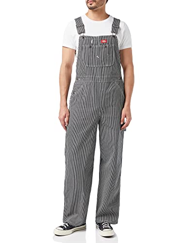 Dickies Men's Bib Overall, Hickory Stripe, 38X30