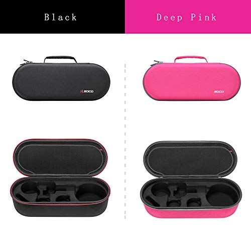 RLSOCO Hard Case for Dyson Supersonic Hair Dryer Iron/Fuchsia-Fits All Hair Dryer Accessories (Black)