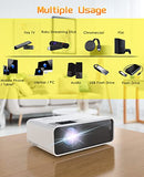 ELEPHAS 5G WiFi Projector, HD 1080P Support Mini Projector, Portable Outdoor Movie Projector 200" Display Screen, Compatible with Android/iOS/HDMI/USB/Fire Stick/PS5/VGA