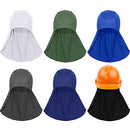 6 Pieces Hard Hat Liner with Neck Shade Cooling Skull Caps Liner Sweat Wicking Cap with Tail Sun Shade for Safety Helmet Accessories Cycling Running Neck Protection Hat