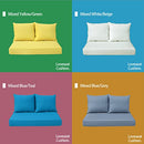 BOSSIMA Sunbrella Patio Furniture Cushions Comfort Deep Seat Glider Loveseat Cushion Indoor Outdoor Seating Cushions,Mixed White/Beige