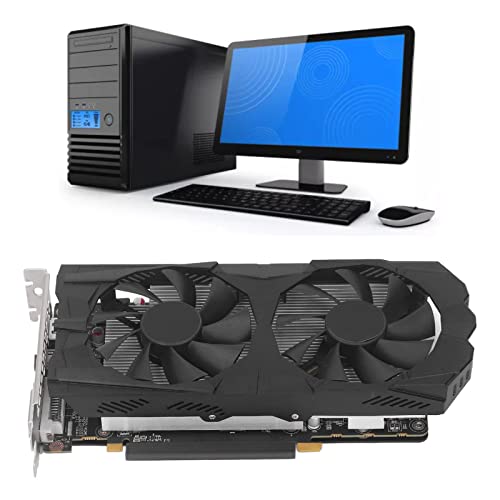 RX580 Gaming Graphics Card, 8G DDR5 256Bit Desktop Graphics Card Support DirectX 12 for Win 10 11 Vista for Linux, PCI Express 3.0 X16 Graphics Card with Cooling Fan for PC