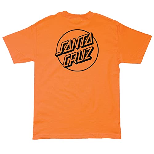 SANTA CRUZ Men's S/S T-Shirt Opus Dot Skate T-Shirt, Orange/Black, Small