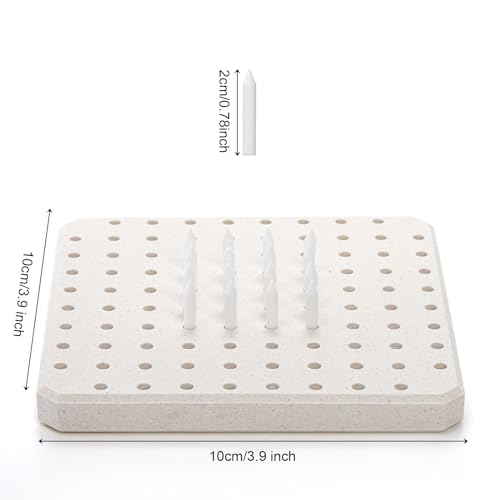 ZENFUN Kiln Stilts Support Nails Pottery Firing Mat, Ceramic Refractory Support Pad, High Temperatures Resistant Firing Kiln Burning Tools Accessories for Potters, Clay Pottery, Ceramic Hobbyists
