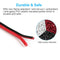 TYUMEN 100FT 22 Gauge 2pin 2 Color Red Black Cable Hookup Electrical Wire LED Strips Extension Wire, 22AWG OFC 12V/24V DC Extension Cable Wire Cord for Led Strips Single Color 3528 5050