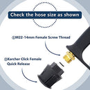 DERASL High Pressure Washer Gun M22 14 mm Car Wash Gun Spray Fitting Nozzle Tip 5 pcs 4000 PSI Hot and Cold Water Replacement for Car Cleaning.
