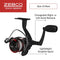 Zebco Dock Demon Spinning Reel and Fishing Rod Combo, 30-inch 1-Piece Fiberglass Fishing Pole, EVA Rod Handle, Size 10 Reel, Powertrain Drag, Pre-Spooled with 6-Pound Zebco Line, Red