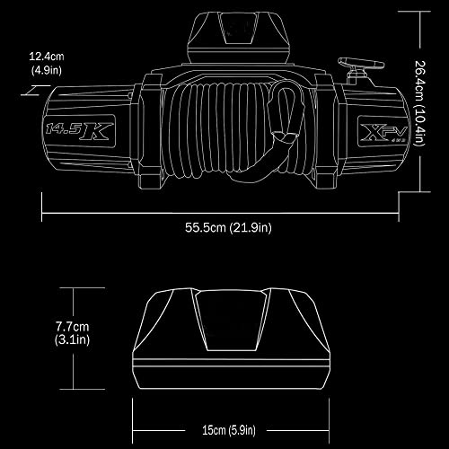 12V Winch 14500lb/6590kg Electric Winch 4wd Portable Waterproof 24m Synthetic Rope Winch Wireless Remote 4x4 Car Accessories for Automotive SUV
