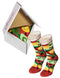PIZZA SOCKS BOX Vege 1 pair Cotton Socks Made In Europe Man Funny Gift!