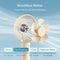 JISULIFE Handheld Fan, Portable Small Fan with 3 Speeds, USB Rechargeable Hand Fan, Personal Fan Battery Operate for Outdoor, Indoor, Commute, Office, Travel -Beige