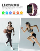 LIGE Smart Watch for Women Bluetooth Call Answering,1.69'' HD DIY Fitness Tracker with 24/7 Heart Rate Sleep Monitor Step Counter, 5ATM Waterproof Women's Smart Watches for Android iOS Bordeaux